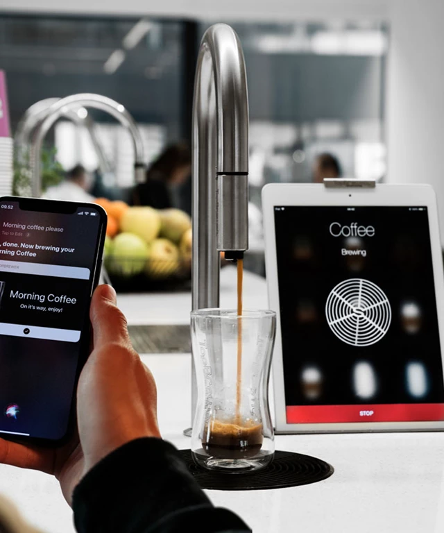 TopBrewer coffee machine operated by Siri