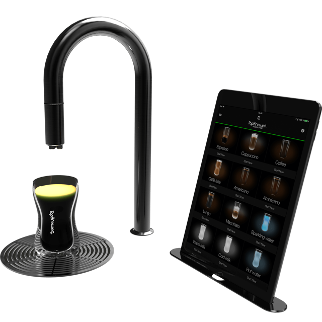 A black TopBrewer faucet with Americano from Amokka®