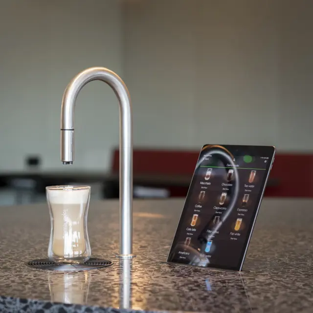 Close up image of a TopBrewer commercial coffee machine