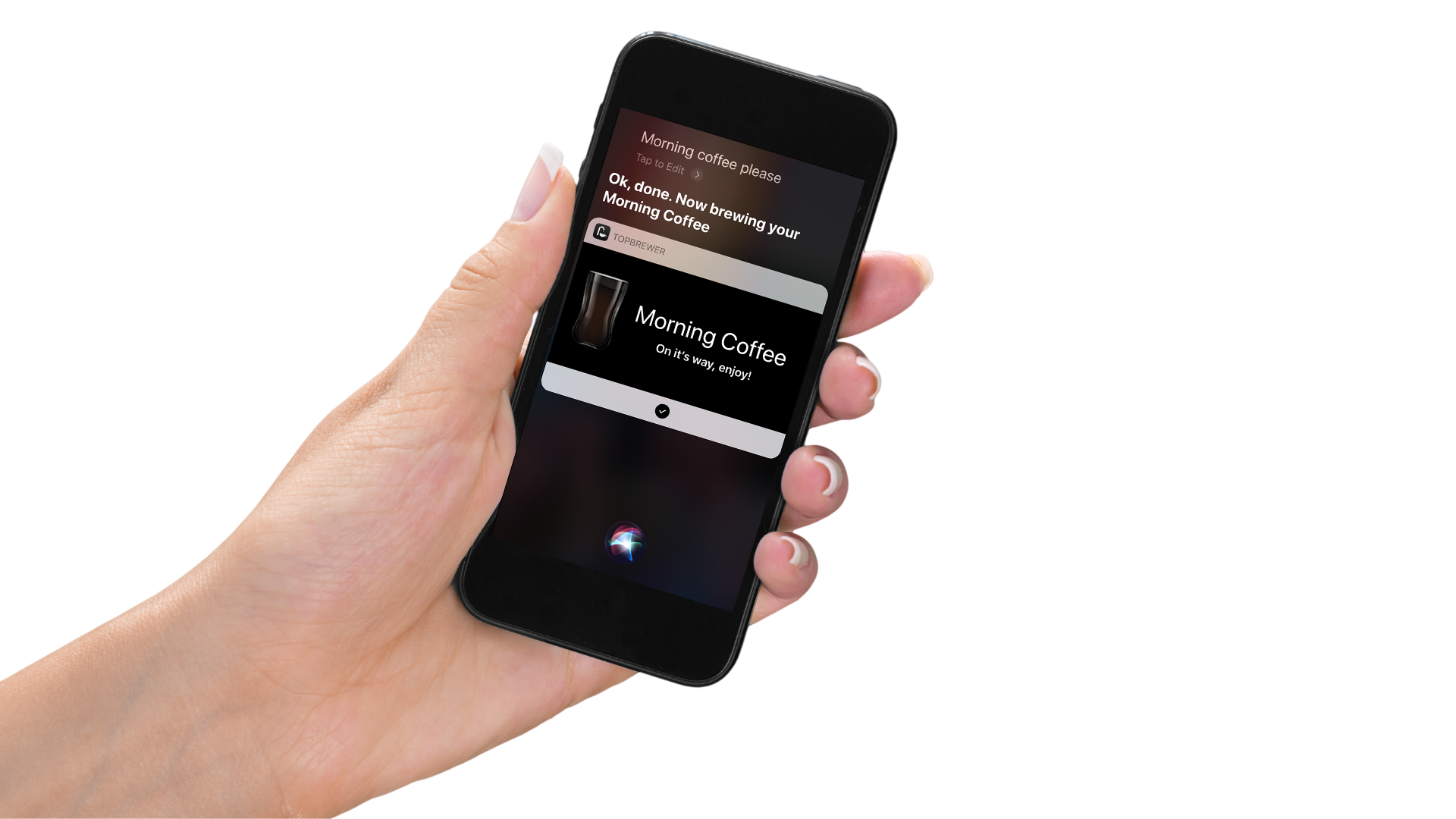 TopBrewer App with Siri voice control