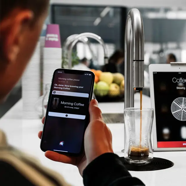 Voice control coffee machine