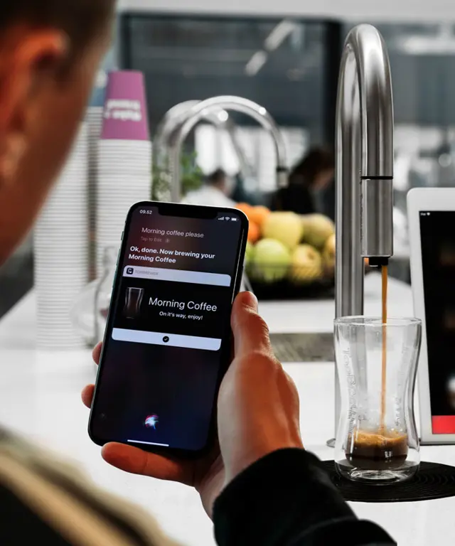 Voice control coffee machine