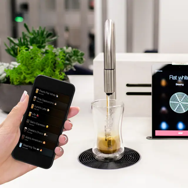 A premium, touchless coffee experience with TopBrewer