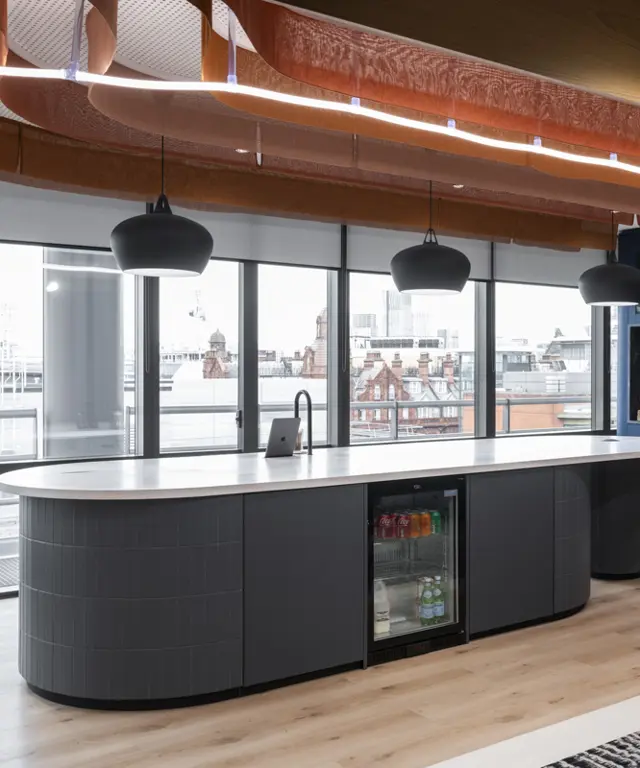 Brabners Manchester Office, coffee tap, island