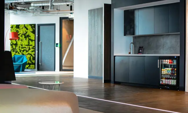 Adobe London Office living wall with TopBrewer on the right