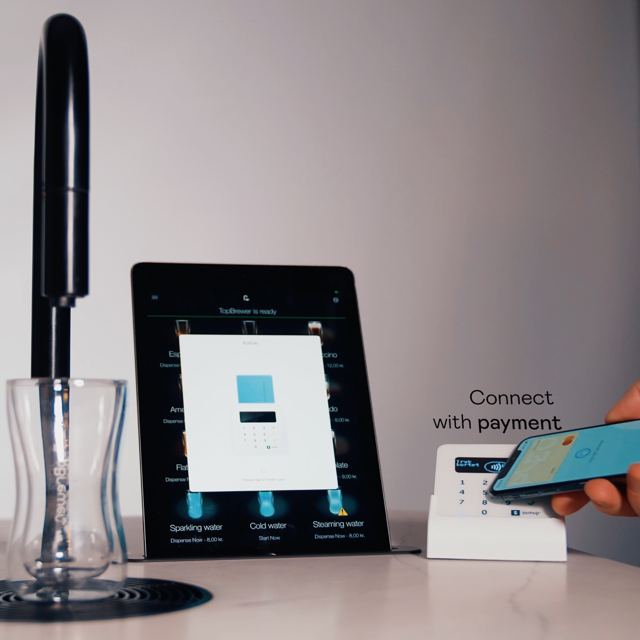 Contactless payment with TopBrewer coffee brewer