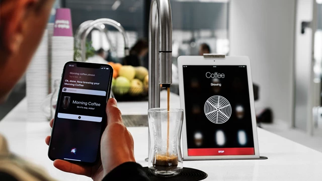 TopBrewer coffee machine operated by Siri