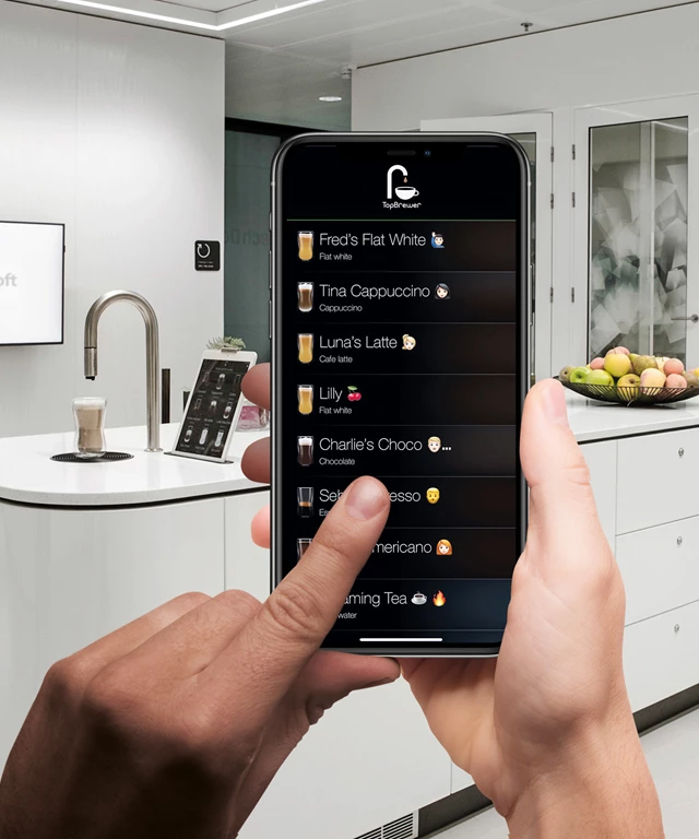 TopBrewer App with personal Touchless Coffee Control