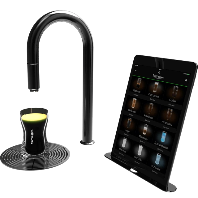 A black TopBrewer faucet with Americano from Amokka®