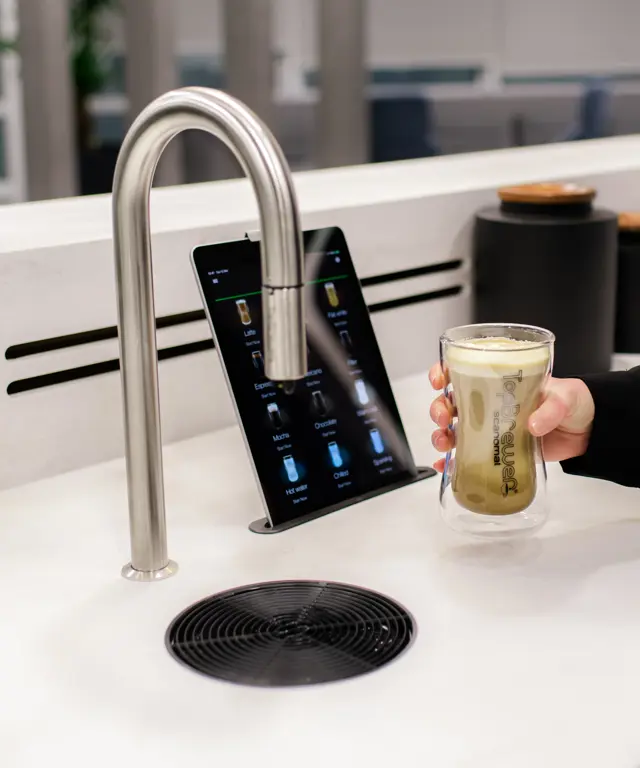 AmTrust TopBrewer coffee close up