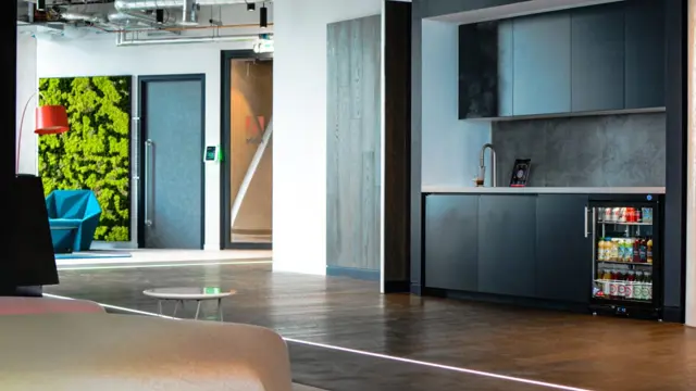 Adobe London Office living wall with TopBrewer on the right